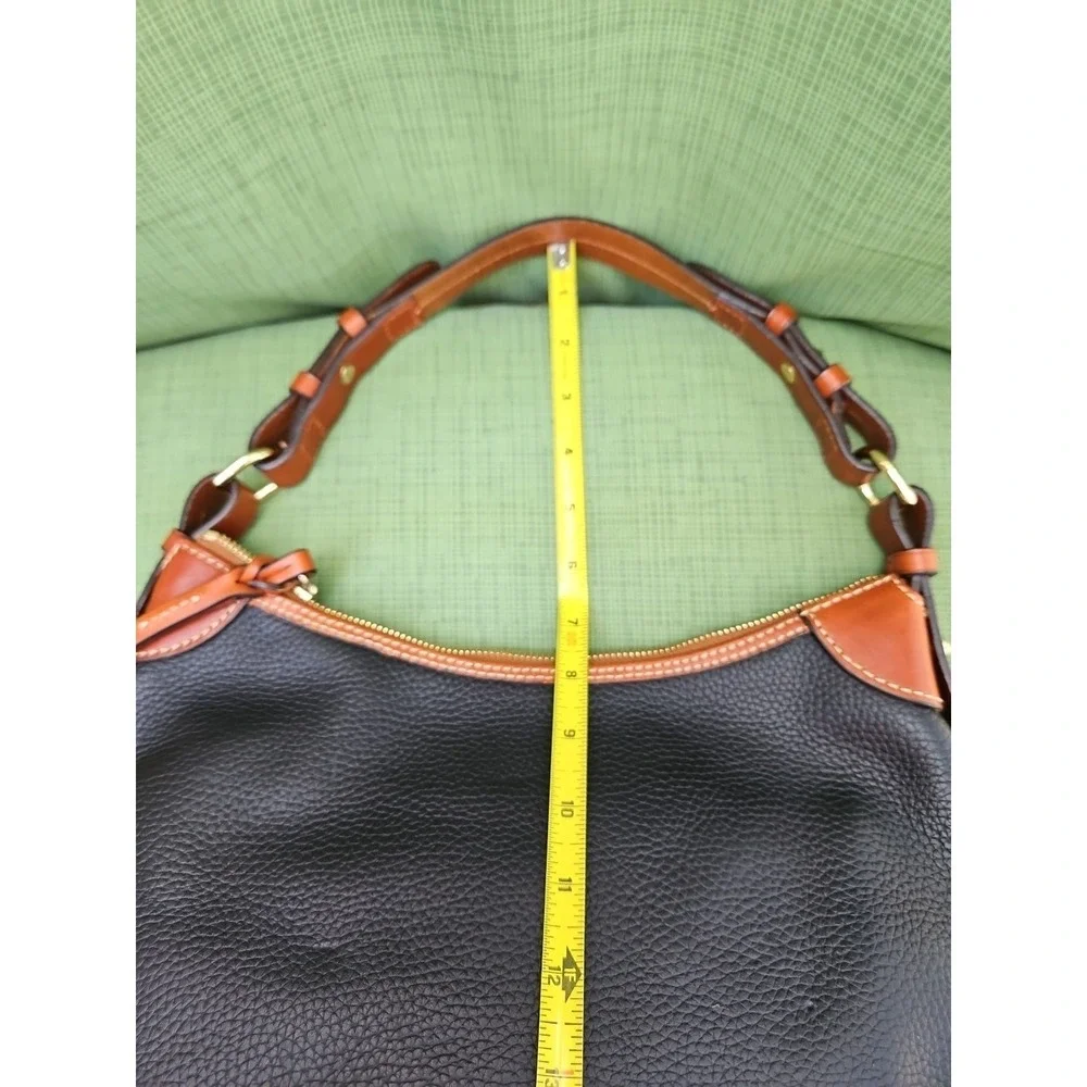 Dooney‎ & Bourke Pebble Grain Leather Hobo Shoulder Bag Red Lining DB Vintage - Picture 8 of 14
